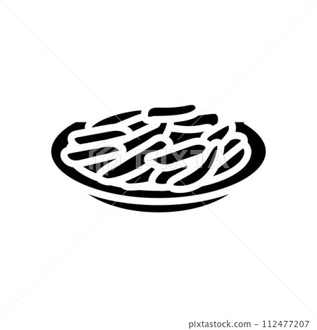 tteokbokki korean cuisine glyph icon vector illustration 112477207