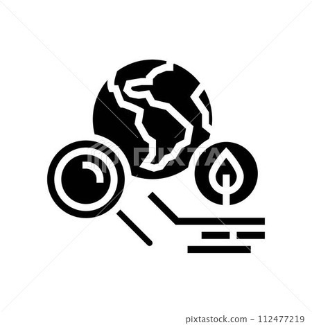 environmental impact assessments glyph icon vector illustration 112477219