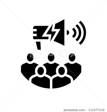 public awareness campaigns glyph icon vector illustration public awareness campaigns glyph icon vector illustration 112477238