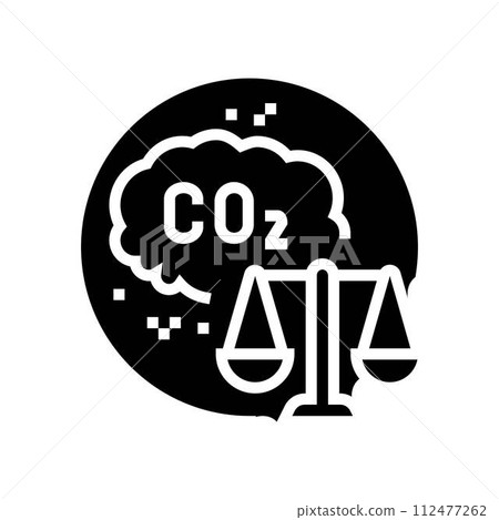 carbon emission limits energy policy glyph icon vector illustration carbon emission limits energy policy glyph icon vector illustration 112477262