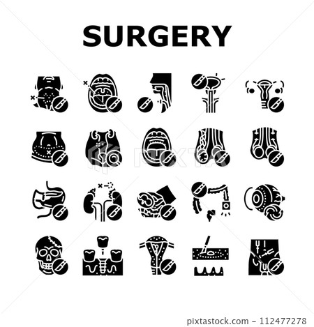 surgery health medical skin icons set vector surgery health medical skin icons set vector 112477278