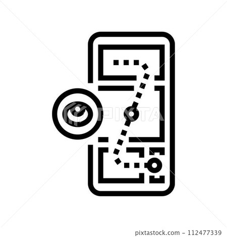 eye tracking ux ui design line icon vector illustration 112477339