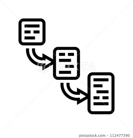 progressive disclosure line icon vector illustration 112477390