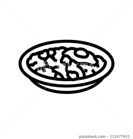 thai basil chicken cuisine line icon vector illustration thai basil chicken cuisine line icon vector illustration 112477451