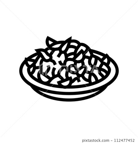 papaya salad thai cuisine line icon vector illustration papaya salad thai cuisine line icon vector illustration 112477452