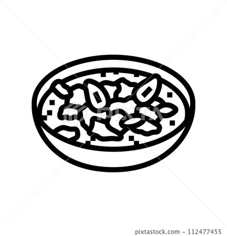 panang curry thai cuisine line icon vector illustration 112477455
