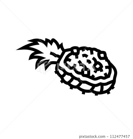 pineapple fried rice thai cuisine line icon vector illustration pineapple fried rice thai cuisine line icon vector illustration 112477457