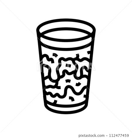 thai iced tea cuisine line icon vector illustration thai iced tea cuisine line icon vector illustration 112477459