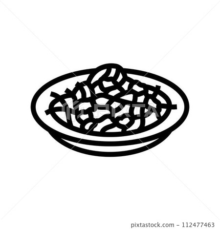 som tum salad thai cuisine line icon vector illustration 112477463