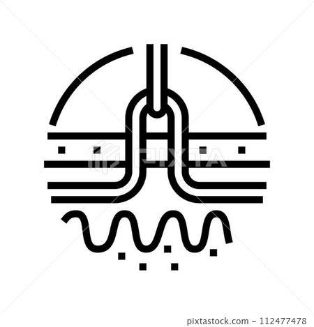 phlebectomy surgery line icon vector illustration 112477478
