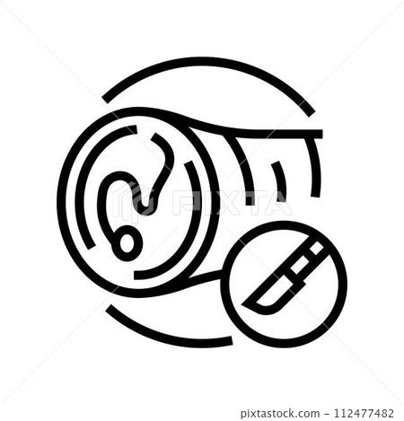 myringotomy surgery line icon vector illustration 112477482