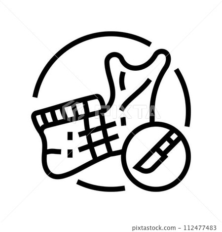 mandibular osteotomy surgery line icon vector illustration 112477483