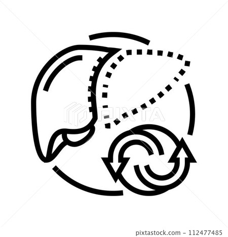 liver transplant surgery line icon vector illustration 112477485