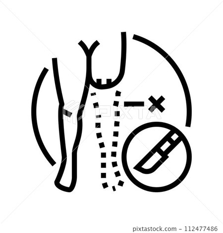 limb amputation surgery line icon vector illustration limb amputation surgery line icon vector illustration 112477486