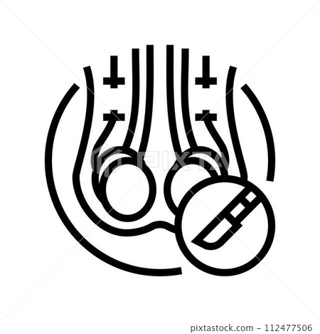 vasectomy surgery line icon vector illustration vasectomy surgery line icon vector illustration 112477506