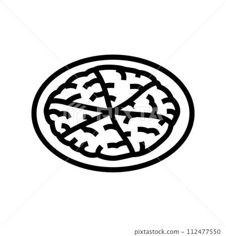 pajeon pancake korean cuisine line icon vector illustration pajeon pancake korean cuisine line icon vector illustration 112477550
