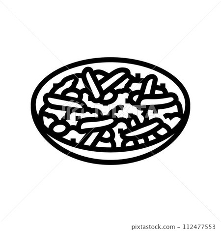 dak galbi korean cuisine line icon vector illustration dak galbi korean cuisine line icon vector illustration 112477553