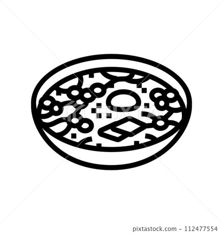 sundubu jjigae korean cuisine line icon vector illustration 112477554