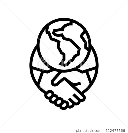 global collaboration energy policy line icon vector illustration global collaboration energy policy line icon vector illustration 112477566