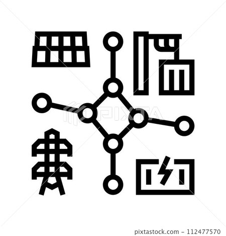 decentralized energy line icon vector illustration decentralized energy line icon vector illustration 112477570