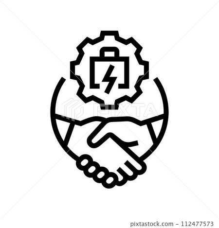 stakeholder collaboration line icon vector illustration 112477573