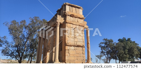 The Capitol Temples Capitolium, Roman ruins of Sbeitla, Sufetula, 2024 112477574