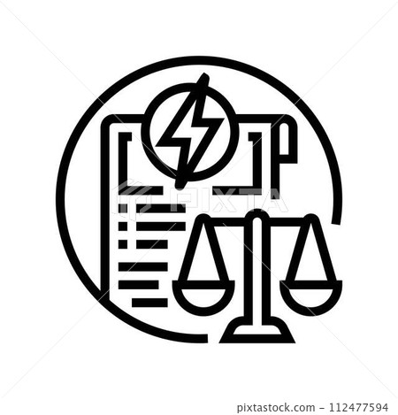 legislation energy policy line icon vector illustration legislation energy policy line icon vector illustration 112477594