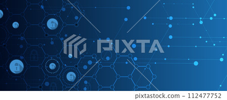 Cyber security and information or network protection. Future cyber technology web services for business and internet project 112477752