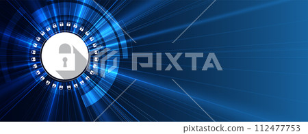 Cyber security and information or network protection. Future cyber technology web services for business and internet project 112477753
