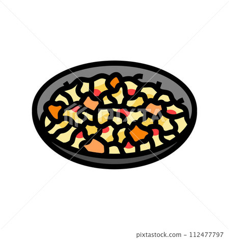 drunken noodles thai cuisine color icon vector illustration drunken noodles thai cuisine color icon vector illustration 112477797