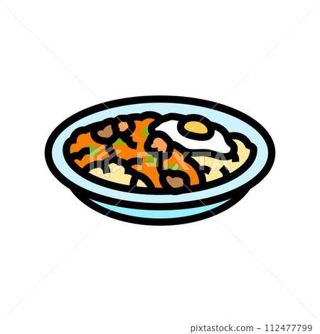 thai basil chicken cuisine color icon vector illustration thai basil chicken cuisine color icon vector illustration 112477799