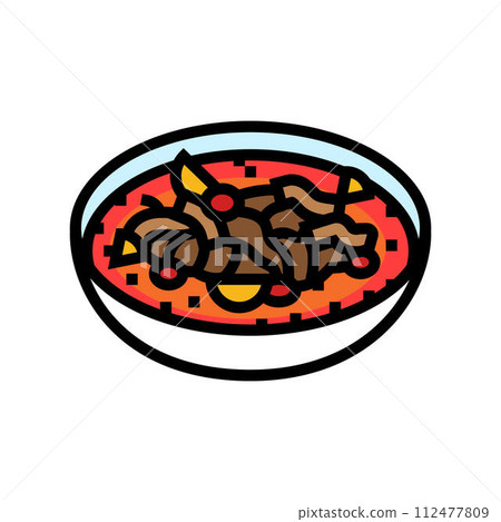 red curry thai cuisine color icon vector illustration red curry thai cuisine color icon vector illustration 112477809
