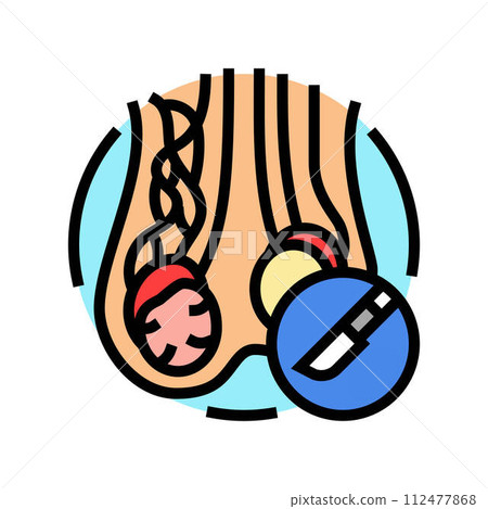 varicocelectomy surgery color icon vector illustration 112477868