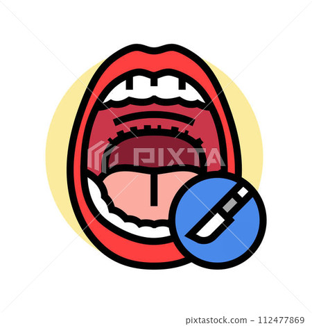 uvulopalatopharyngoplasty surgery color icon vector illustration uvulopalatopharyngoplasty surgery color icon vector illustration 112477869