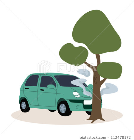 Car accident. Crash, collision at road traffic. Auto collision. Damaged vehicles, road accident collision Car accident. Crash, collision at road traffic. Auto collision. Damaged vehicles, road accident collision 112478172