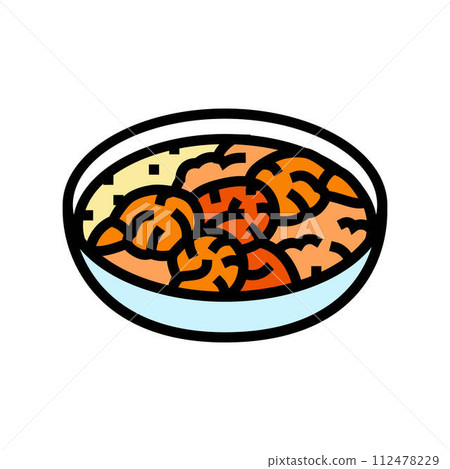 prawn curry sea cuisine color icon vector illustration prawn curry sea cuisine color icon vector illustration 112478229