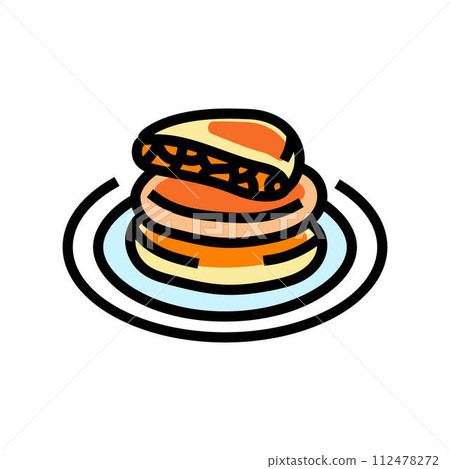 hotteok dessert korean cuisine color icon vector illustration hotteok dessert korean cuisine color icon vector illustration 112478272