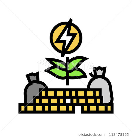green investment energy policy color icon vector illustration 112478365