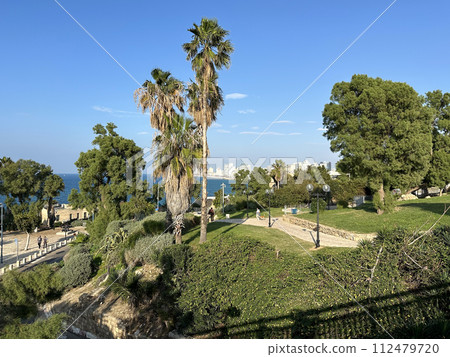 View from the Wishing Bridge in the historical part of Jaffa 112479720