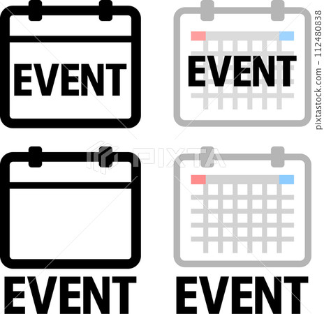 EVENT text and calendar icon 112480838