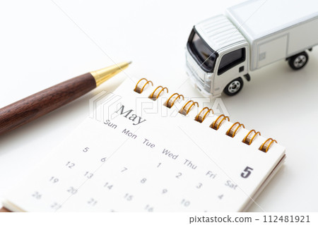 Truck and May Calendar 112481921