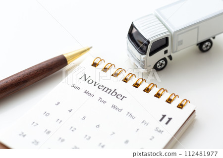 Truck and November Calendar 112481977