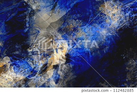 Modern Japanese painting art style dynamic New Year's card background 112482885