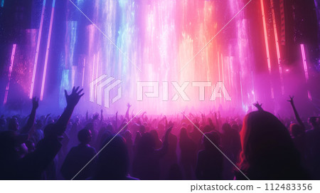 人們在現場表演中興奮不已 112483356