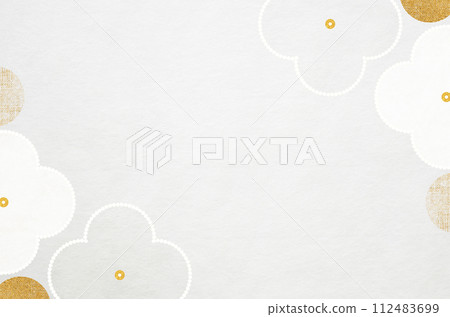 日本現代花卉圖案日本紙_花插圖框架背景 112483699