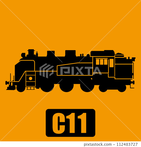 帶有彩色背景的 SL C11 鏤空插圖 帶有彩色背景的 SL C11 鏤空插圖 112483727