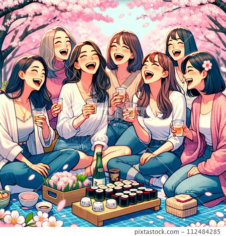 A cherry-blossom party 112484285