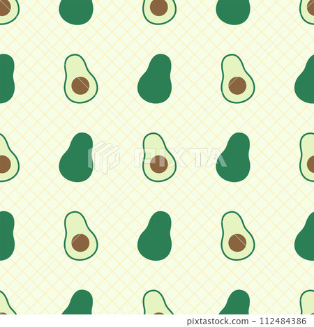 fresh avocado fruit seamless pattern 112484386