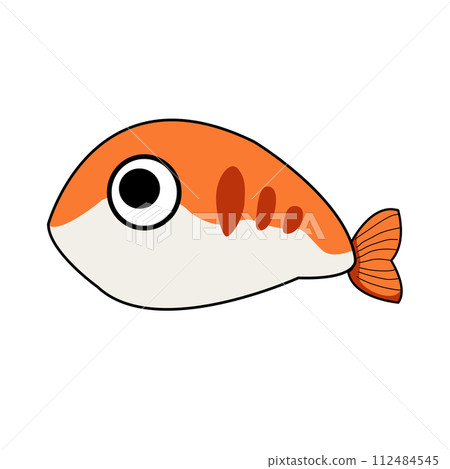 Cute cartoon fish icon. Sea ocean animal. Baby kids collection. Flat design. White background. Isolated. Cute cartoon fish icon. Sea ocean animal. Baby kids collection. Flat design. White background. Isolated. 112484545