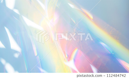 Rainbow colored light lens flare art background 112484742